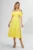 Rochie casual-eleganta cu model tip funda pe bust Sergia Galbena