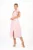 Rochie casual roz din vascoza cu maneca scurta reglabila