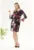 Rochie catifelata cu model floral