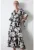 Rochie-chimono cu imprimeu floral
