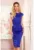 Rochie clasica midi cu maneca scurta –