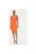 Rochie cocktail dama  251-RCORO.F – Sintetic – Portocaliu