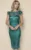 Rochie conica din dantela verde