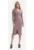 Rochie creion – B307 Cacao maneci lungi – decolteu in V – dantela – fara captuseala – lungime midi