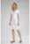 Rochie creion M786 – alba – cu volane – din viscoza moale –