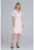 Rochie creion –  M851 – roz – poliester – maneca scurta
