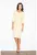 Rochie creion galben – bumbac – decolteu barca – maneci 3/4 –