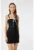 Rochie creion scurta cu bretele subtiri si detaliu funda