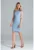 Rochie creion viscoza – fara maneci – albastra