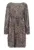 Rochie cu animal print si cordon – Negru – Bej – Maro fango –