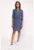 Rochie cu aspect de denim si snur in talie –
