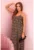 Rochie cu bretele subtiri si imprimeu geometric –