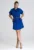Rochie cu centura – albastra – poliester