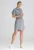 Rochie cu centura – gri – poliester –