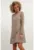 Rochie cu croiala in A si maneca lunga T378 cappuccino