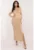Rochie cu decolteu asimetric si aspect lucios –