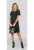 Rochie cu decolteu la baza gatului – Negru – 34