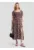 Rochie cu decolteu patrat si slit adanc Bler – Multicolor