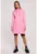 Rochie cu guler inalt si gluga –