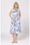 Rochie cu imprimeu – croiala in A si buzunare – Albastru lavanda – Alb optic – Bleumarin –