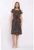 Rochie cu imprimeu – decolteu rotund si cordon in talie