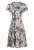 Rochie cu imprimeu floral din amestec de in – Multicolor
