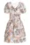 Rochie cu imprimeu floral si maneci bufante – Multicolor