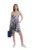 Rochie cu imprimeu piele de sarpe si bretele multiple Eva