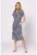 Rochie cu imprimeu si cordon in talie – Alb optic – Bleumarin –