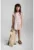 Rochie cu maneci cu volane si model in dungi