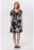 Rochie cu model floral si maneci bufante