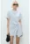 Rochie cu nod lateral si model in dungi