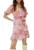 Rochie cu print floral si decolteu in V