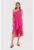 Rochie cu volane pe un umar in roz DA1722 PINK