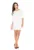 Rochie dama M082 – cu maneca 3/4 – decupaj la spate – ecru – poliester/viscoza/elastan