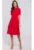 Rochie dama cu guler – Poliester/Elastan – Rosu