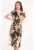 – Rochie dama cu imprimeu (Culoare: GOLD FUSION – Marime: S/36)