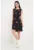 – Rochie dama cu imprimeu floral (Culoare: BLACK – Marime: L/40)