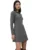 Rochie dama – guler polo – gri – tricot