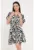 – Rochie dama tip camasa cu imprimeu (Culoare: WHITE – Marime: XL/42)