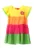 Rochie de bumbac cu model colorblock