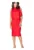 Rochie de cocktail 5902194352710 – Viscoza/Poliester – Rosu –