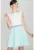 Rochie de cocktail K083 – evazata – fara bretele – mint – poliester 65% – viscoza 35%