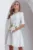 Rochie de cununie Fofy cu dantela brodata pe bust si brosa din cristale