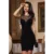 Rochie de ocazie Katrina neagra cambrata cu paiete