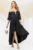 Rochie de ocazie asimetrica Pretty Girl neagra cu umeri goi