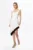 Rochie de ocazie asimetrica cu bretele Volante Alba
