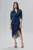 Rochie de ocazie asimetrica cu glitter Hessa Bleumarin