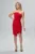 Rochie de ocazie asimetrica cu umerii goi Evolette Rosie