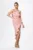 Rochie de ocazie asimetrica cu volane si strass-uri Fonda Rose